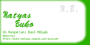 matyas buko business card