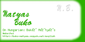 matyas buko business card